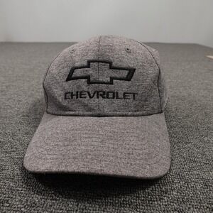 Chevrolet Hat Cap Snap Back Mens Gray Embroidered Bowtie H3 Headwear Baseball